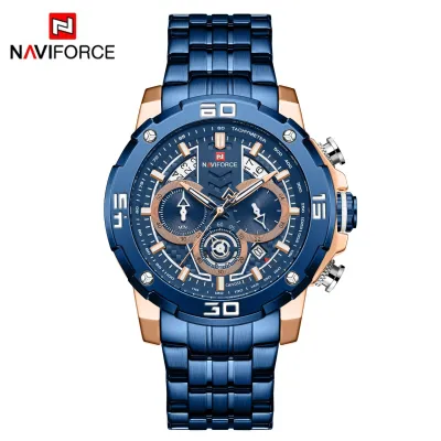 NAVIFORCE NF9175 Popular Classic Men's Quartz Multifunction Watches Casual Fashion Wristwatch with 3 Small Dials Chronograph Male Clock